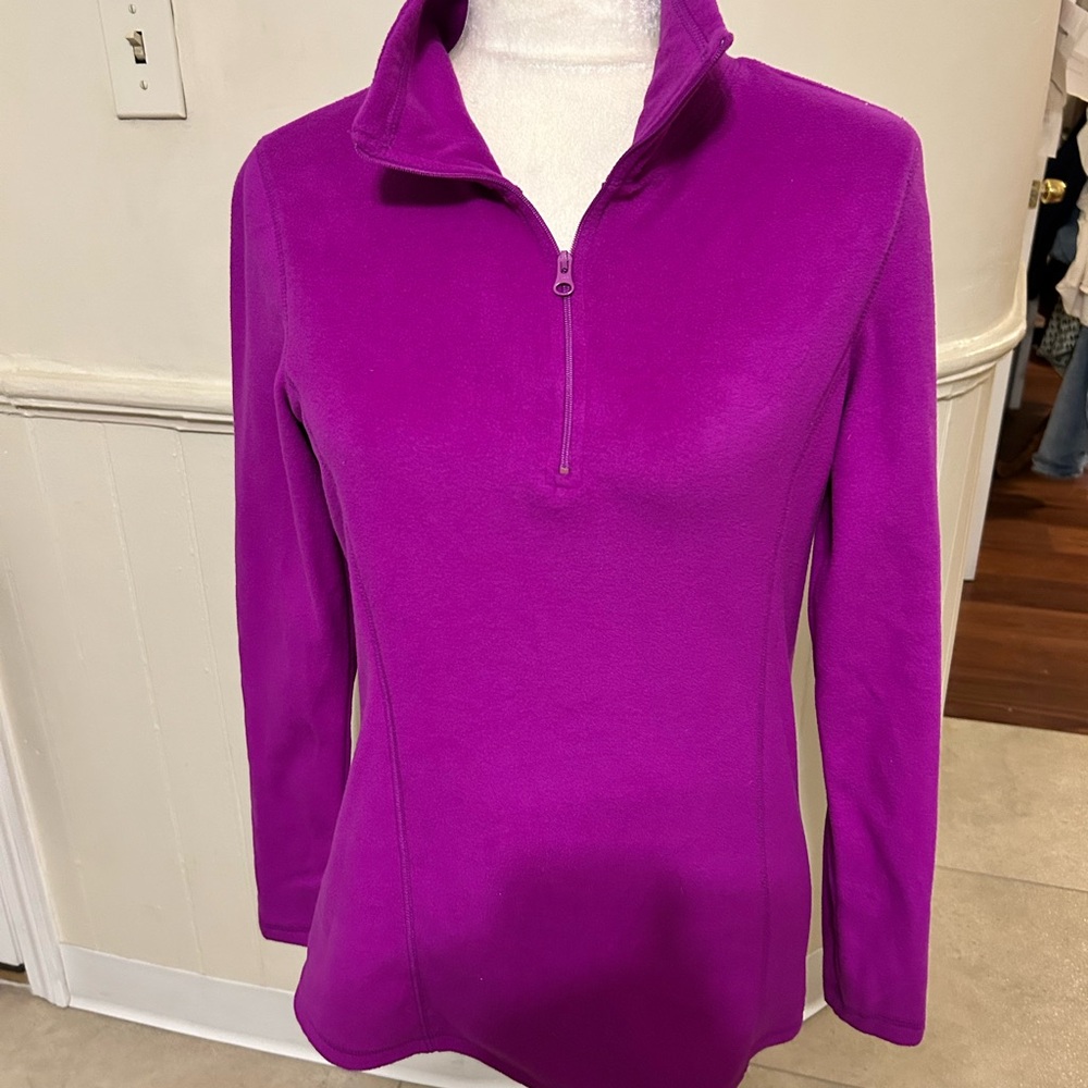 NWT Old Navy Women's Magenta Quarter-Zip Fleece Pullover/Small